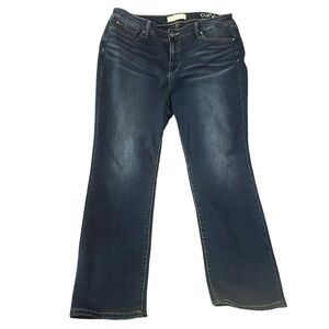 Curvy Blue Straight Leg Jeans for Women